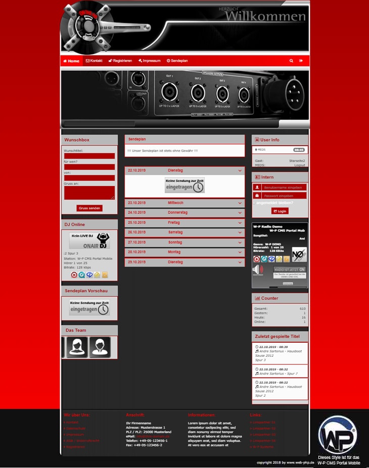 Musik Template 13 - CMS Portal Mobile