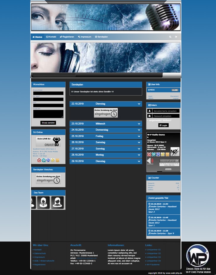 Musik Template 16 - CMS Portal Mobile