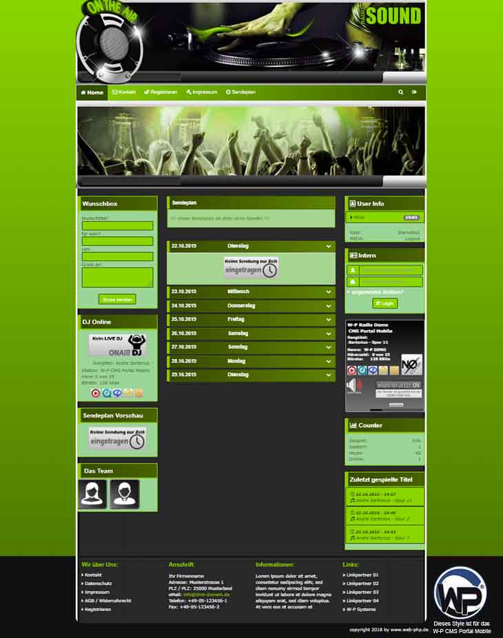 Musik Template 18 - CMS Portal Mobile
