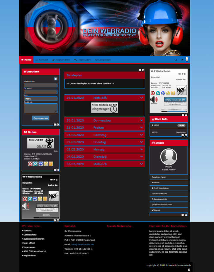Radio Template Solo02 - CMS Portal Mobile